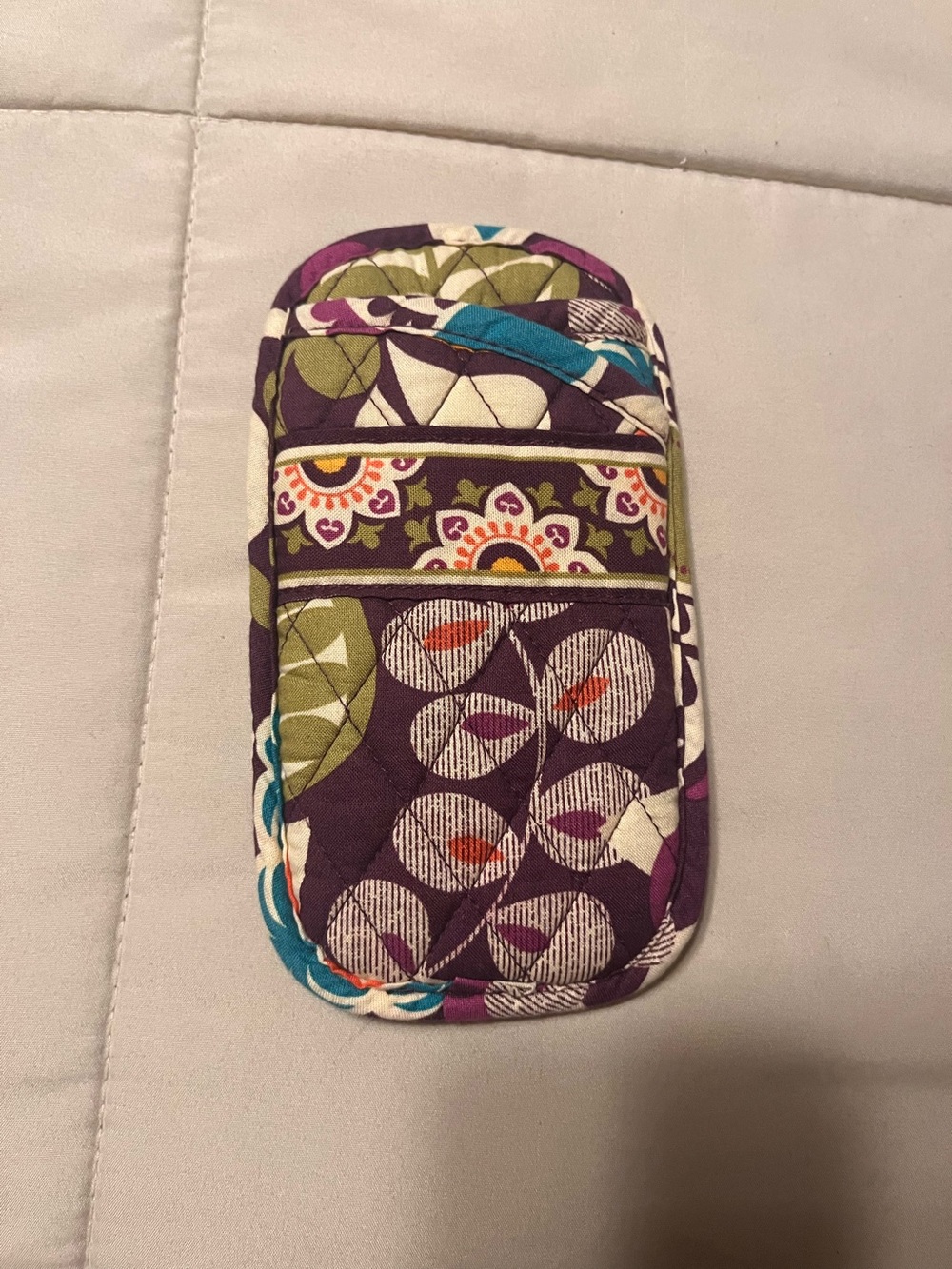 Vera Bradley Quilted Purple Floral Soft Eyeglass Case for Glasses/Sunglasses